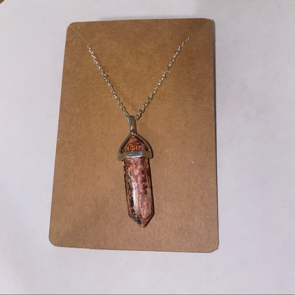 Leopardskin Jasper Real Stone Necklace - Picture 3 of 5